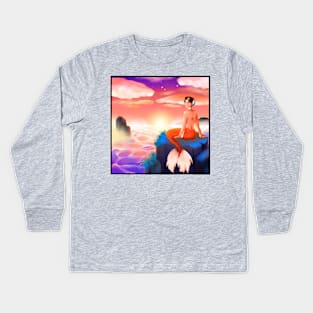 Watching the Sunset Kids Long Sleeve T-Shirt